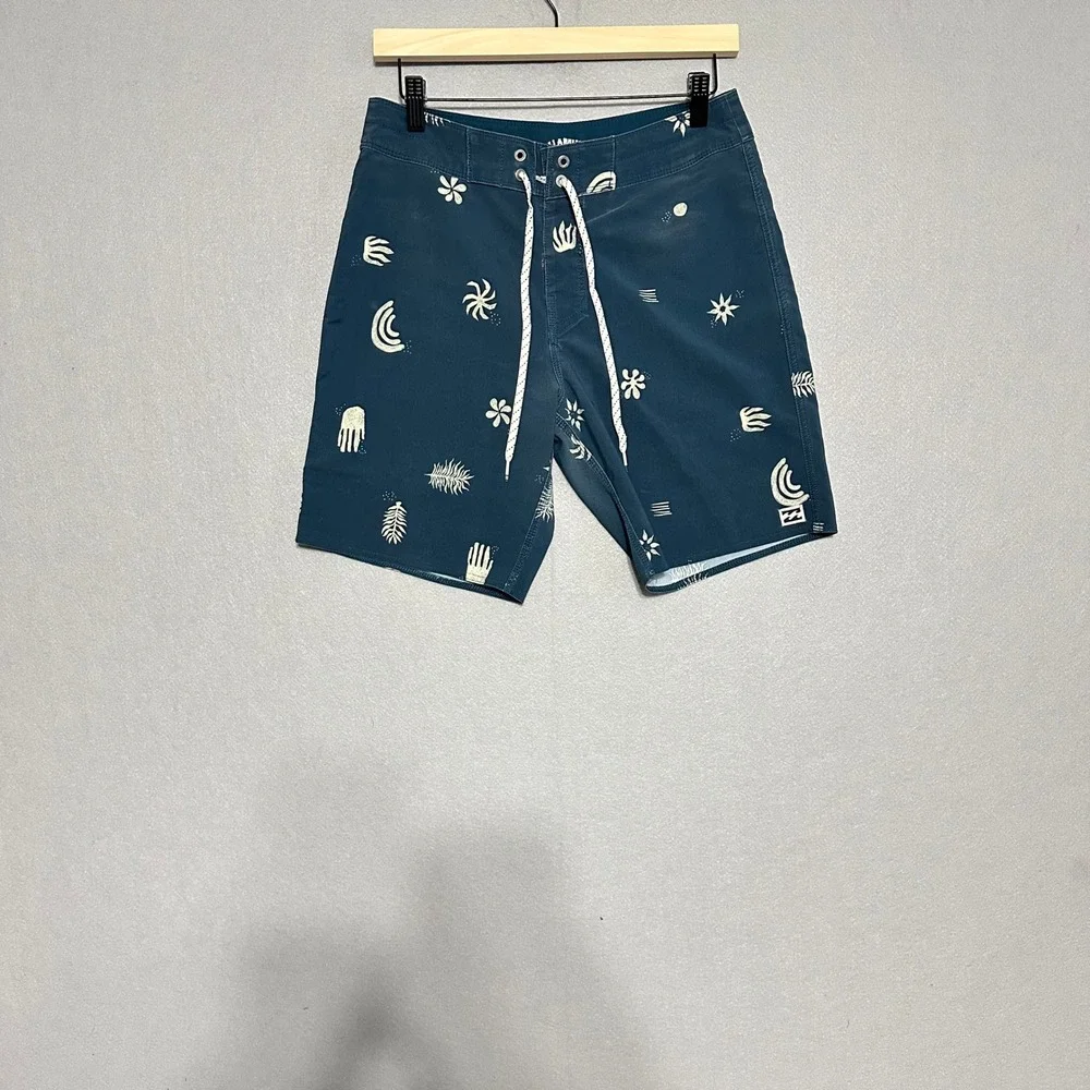 Billabong Recycler Sundays Board Shorts Mens 28 Blue Teal Print Swim Trunks